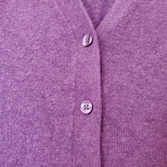 Vintage GAP Cardigan Sz S Cotton Nylon Acrylic Purple Button Up - Picture 8 of 16